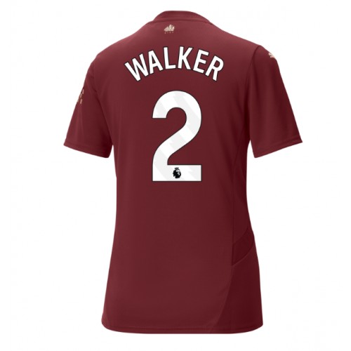 Fotbalové Dres Manchester City Kyle Walker #2 Dámské Alternativní 2024-25 Krátký Rukáv